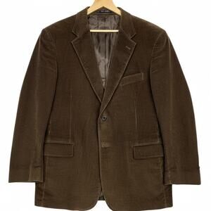 Stafford Mens Blazer 44R Brown Corduroy Classic Elbow Patch Sport Coat Jacket